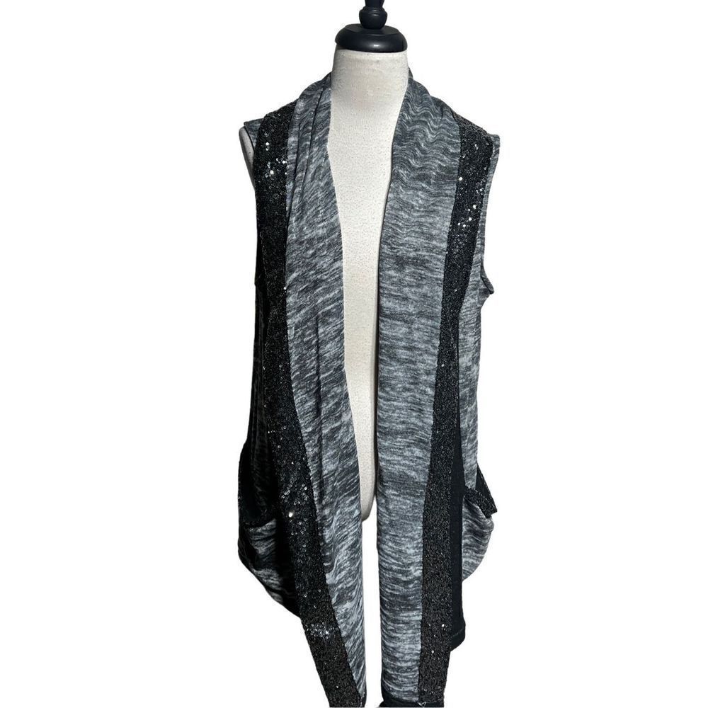 Juicy Couture Sleeveless Knit Sequined Tunic Vest Size Medium